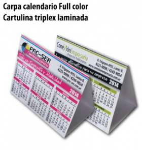 Calendario tipo carpita